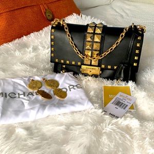 NWT Michael Kors Cece Chain Shoulder Leather Purse